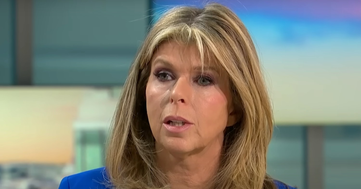 Kate Garraway looking emotional on set of Good Morning Britain
