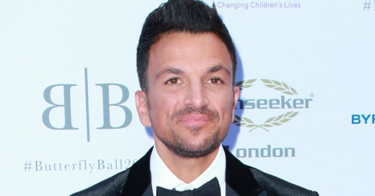 Peter Andre smiling at event