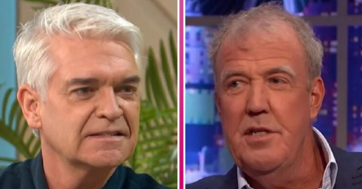 Phillip Schofield talking on Lorraine beside