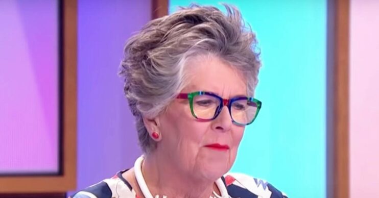 Prue Leith looks downwards