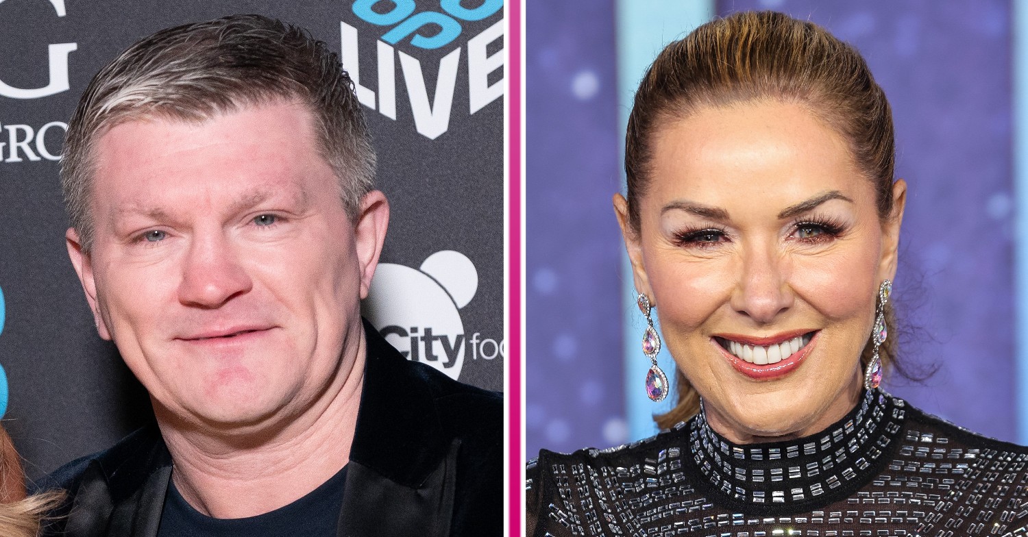 Ricky Hatton and Claire Sweeney smile at events