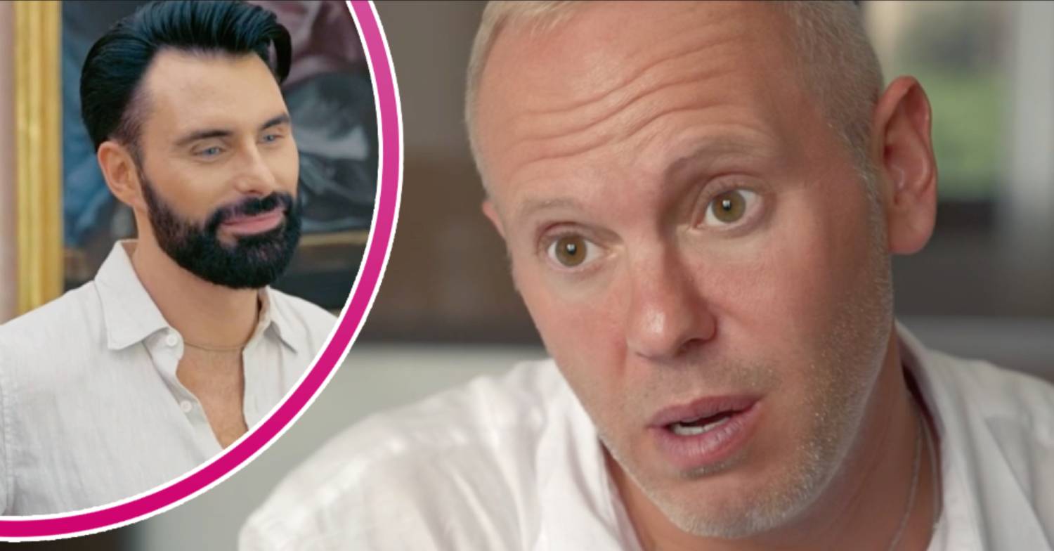 Rylan smiles, Rob Rinder speaks to camera