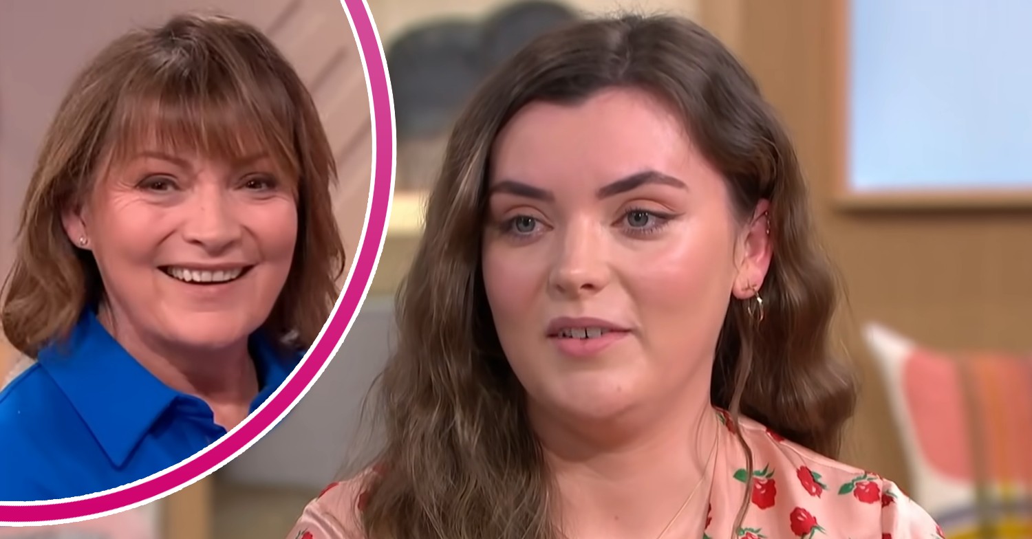 Rosie Kelly with Lorraine in bubble