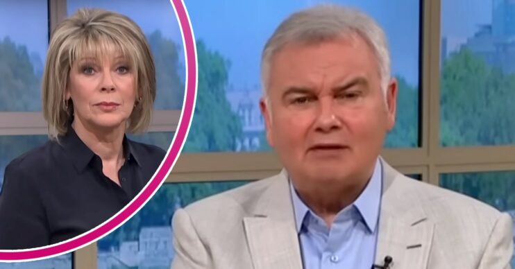 Eamonn Holmes looking upset and Ruth Langsford looking concerned