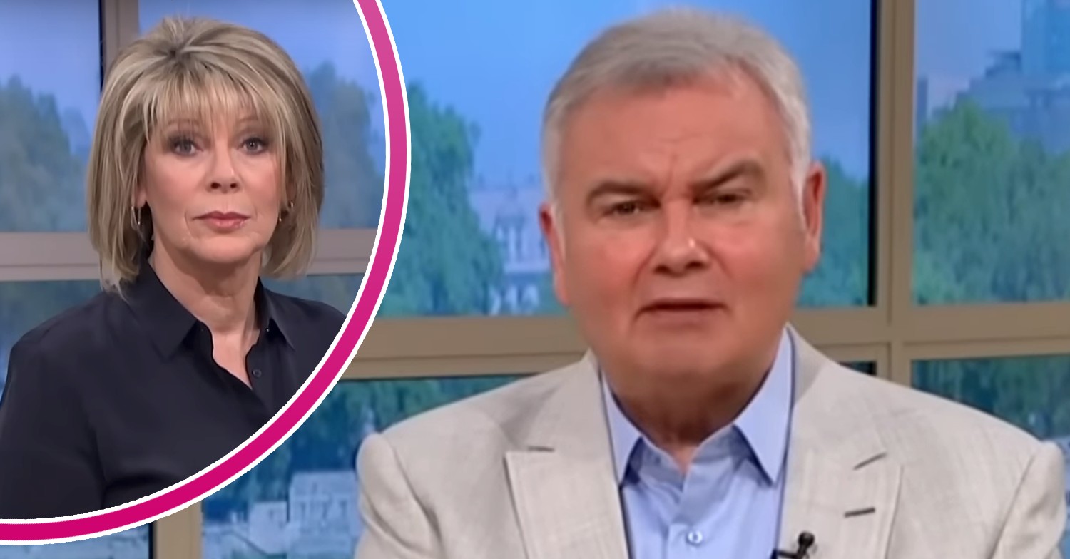 Eamonn Holmes looking upset and Ruth Langsford looking concerned