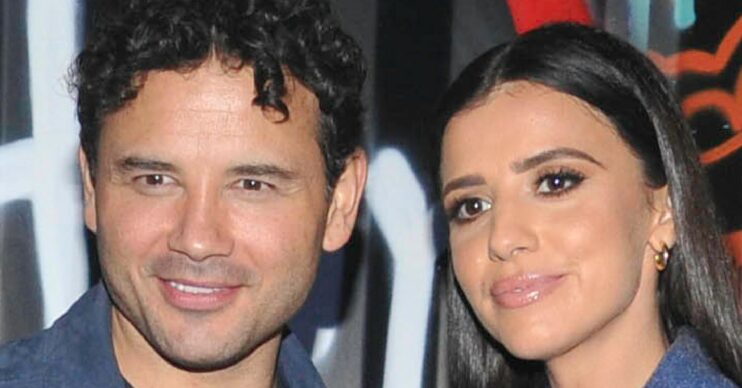 Ryan Thomas and Lucy Mecklenburgh smiling