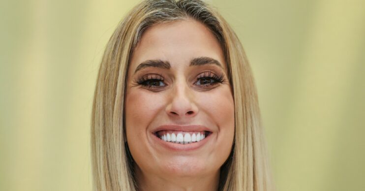 Stacey Solomon smiling to camera