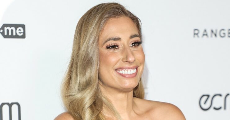 Stacey Solomon smiling at event
