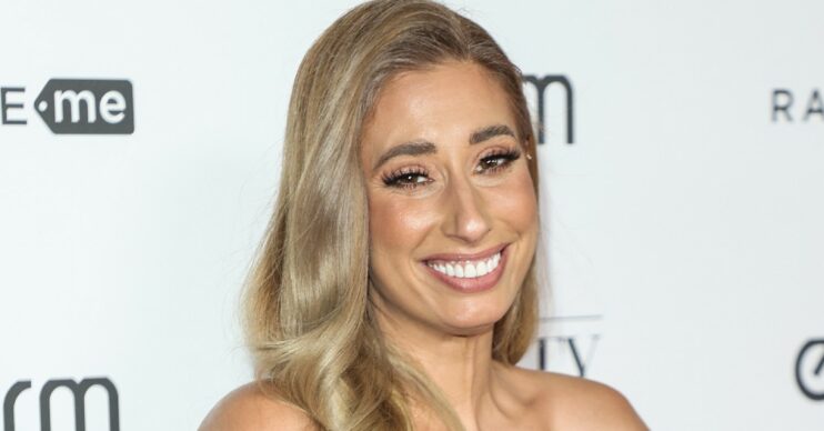 Stacey Solomon smiling at event