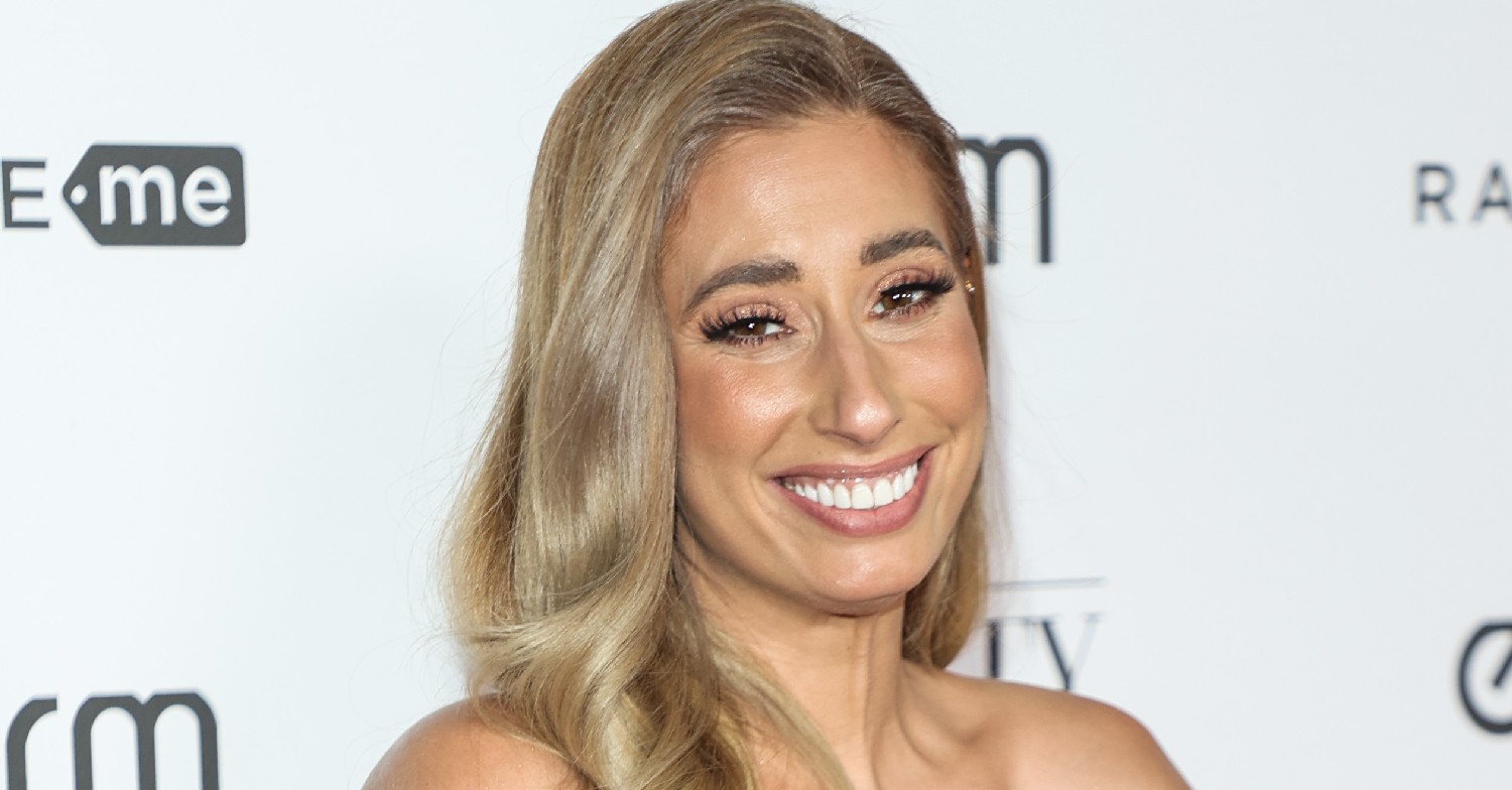 Stacey Solomon smiling at event