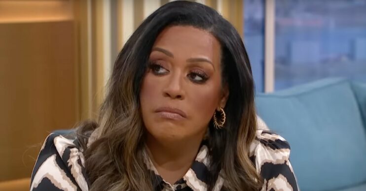 Alison Hammond looking sad on This Morning