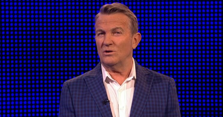 Bradley Walsh squinting on The Chase