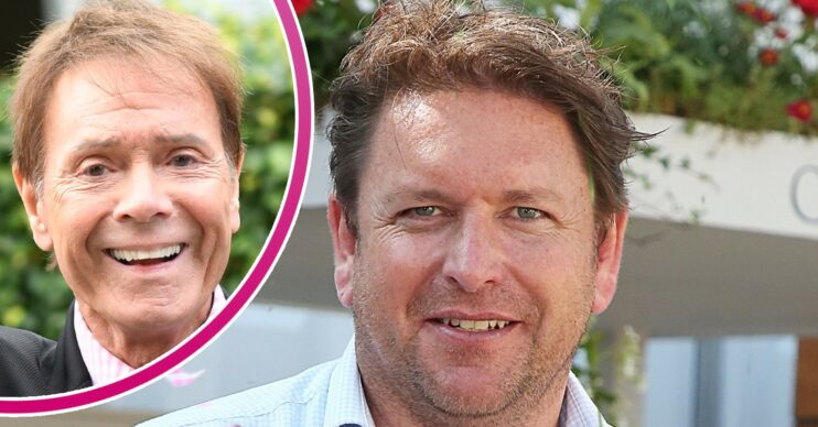 James Martin and Cliff Richard smiling