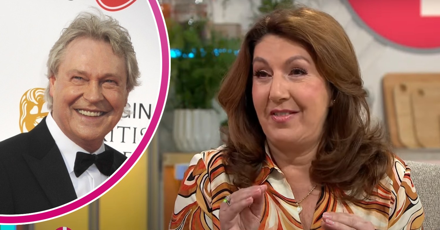 Eddie Rothe smiling / Jane McDonald on Lorraine