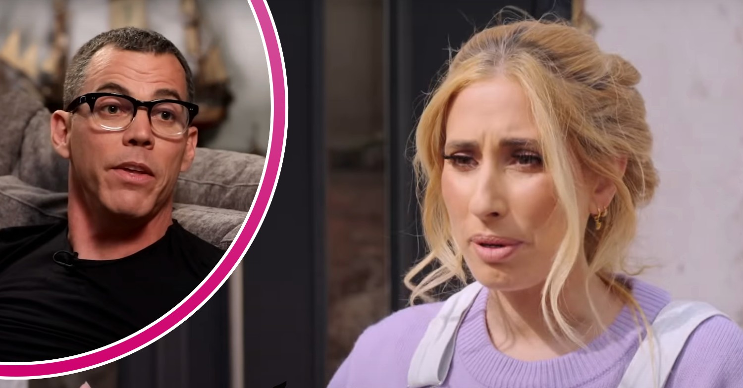 Steve-O / Stacey Solomon looking concerned