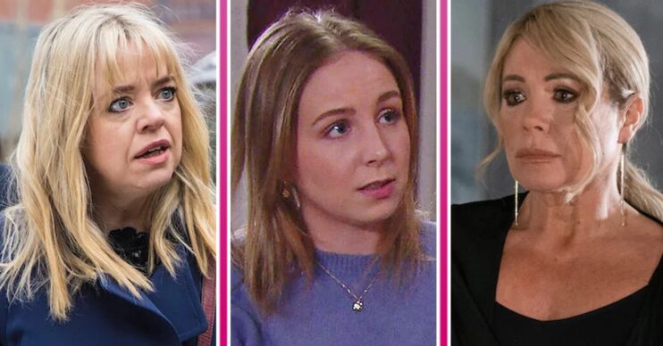 Composite image of Belle, Toyah and Sharon (Credit: ITV/BBC/Composite: ED!)