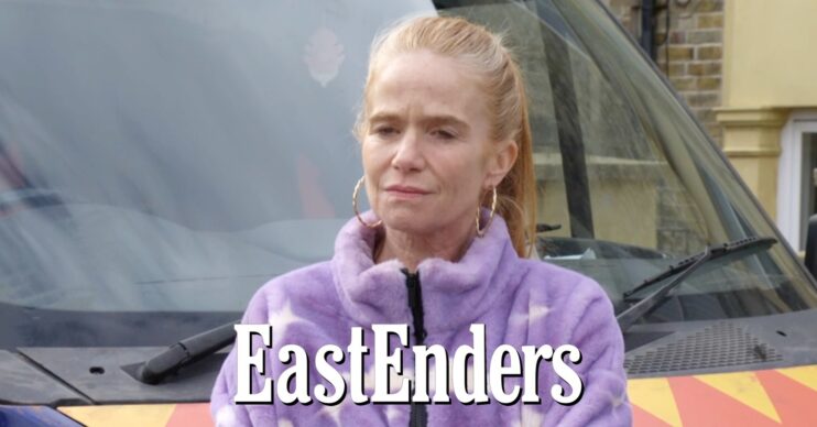 Bianca looking upset on EastEnders; inset, soap logo (Credit: BBC/Composite: ED!)
