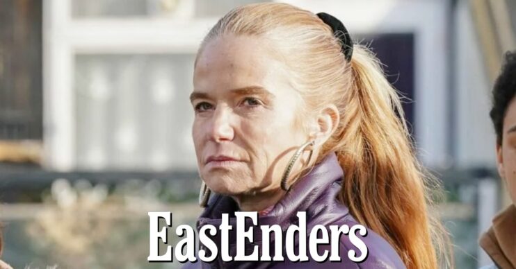 Bianca looks upset on EastEnders; inset, soap logo (Credit: BBC/Composite: ED!)