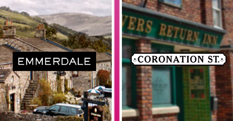 Emmerdale and Coronation Street backgrounds and logos