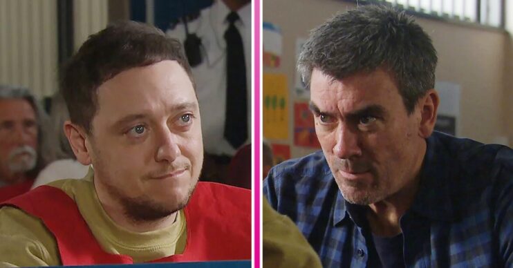 Composite image of Matty and Cain on Emmerdale (Credit: ITV/Composite: ED!)