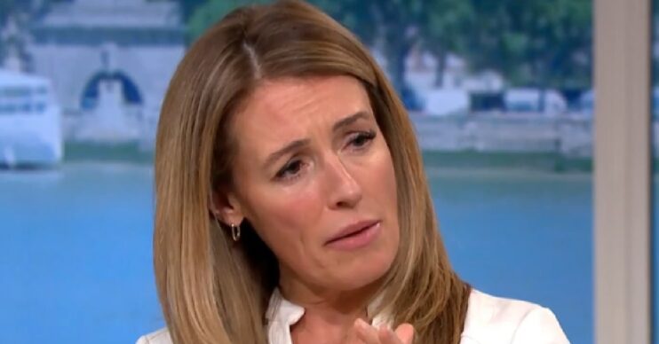 Cat Deeley frowning on This Morning