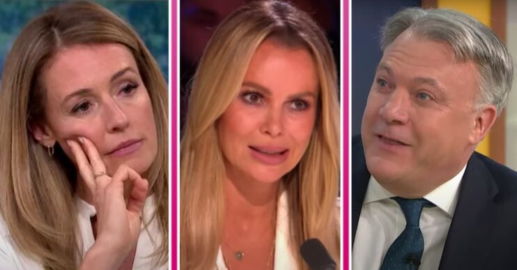 Cat Deeley looks bored, Amanda Holden glowers, and Ed Balls looks incredulous
