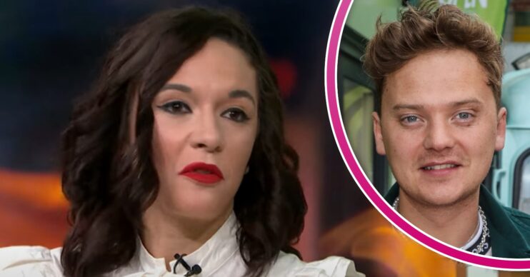 Charlotte from The Traitors on GMB and Conor Maynard at event