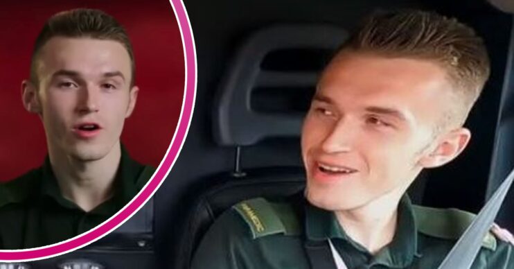 999 On The Front Line star Daniel Duffield in his ambulance