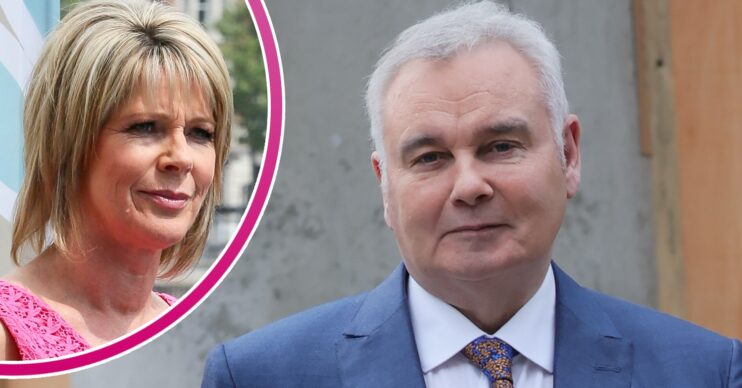 Ruth Langsford inset and Eamonn Holmes looking to camera