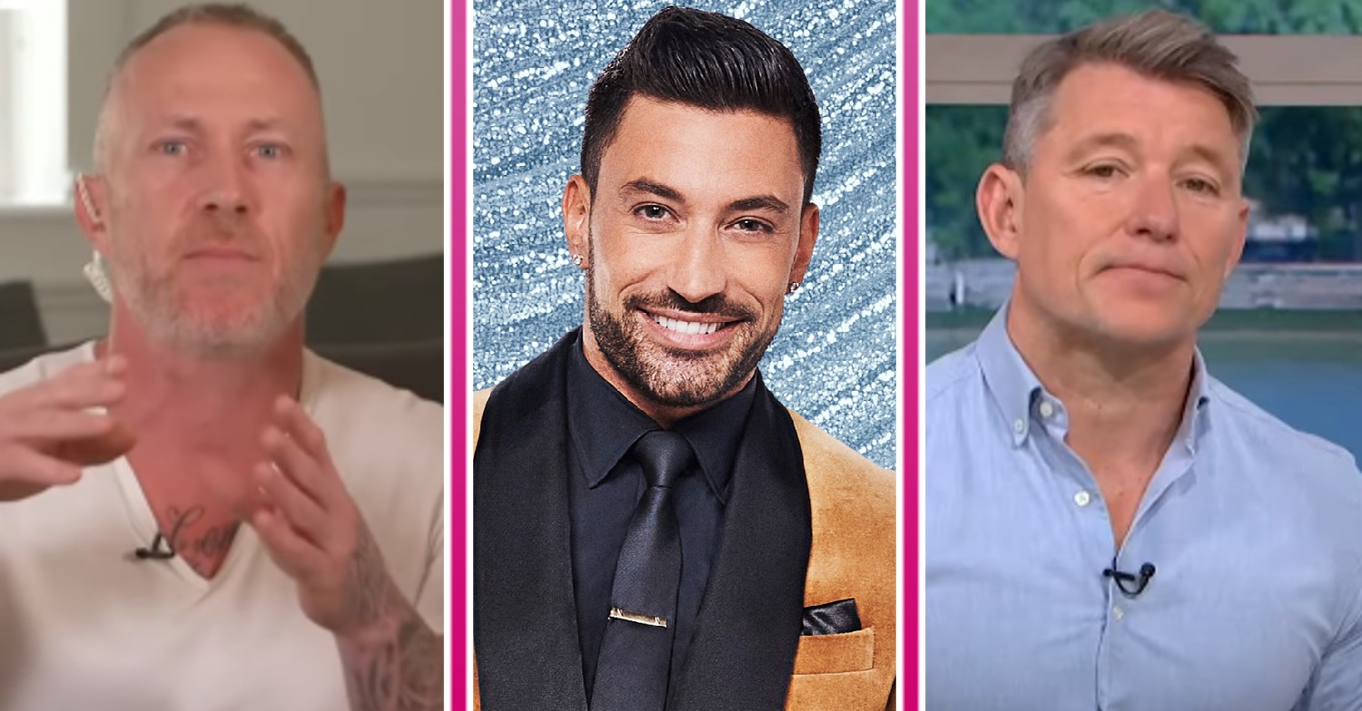 James Jordan and Ben Shephard on This Morning and Giovanni Pernice smiling in Strictly promo pic