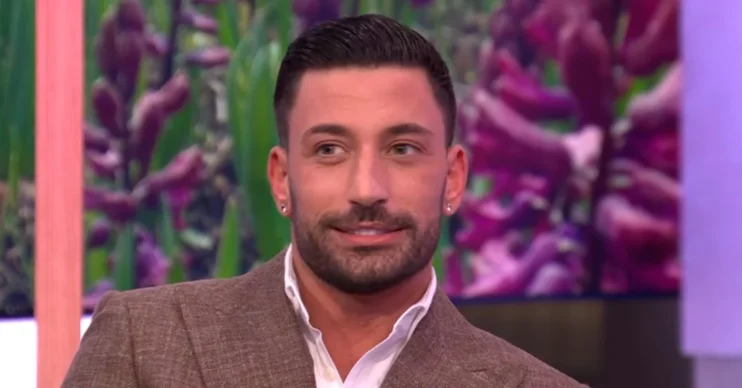 Giovanni Pernice on The One Show smirking