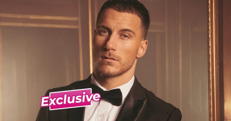 Strictly star Gorka Marquez looking at camera with ED exclusive badge