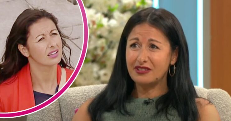 Hayley Tamaddon talking on Lorraine; inset, on Corrie (Credit: ITV/YouTube/ Composite: ED!)