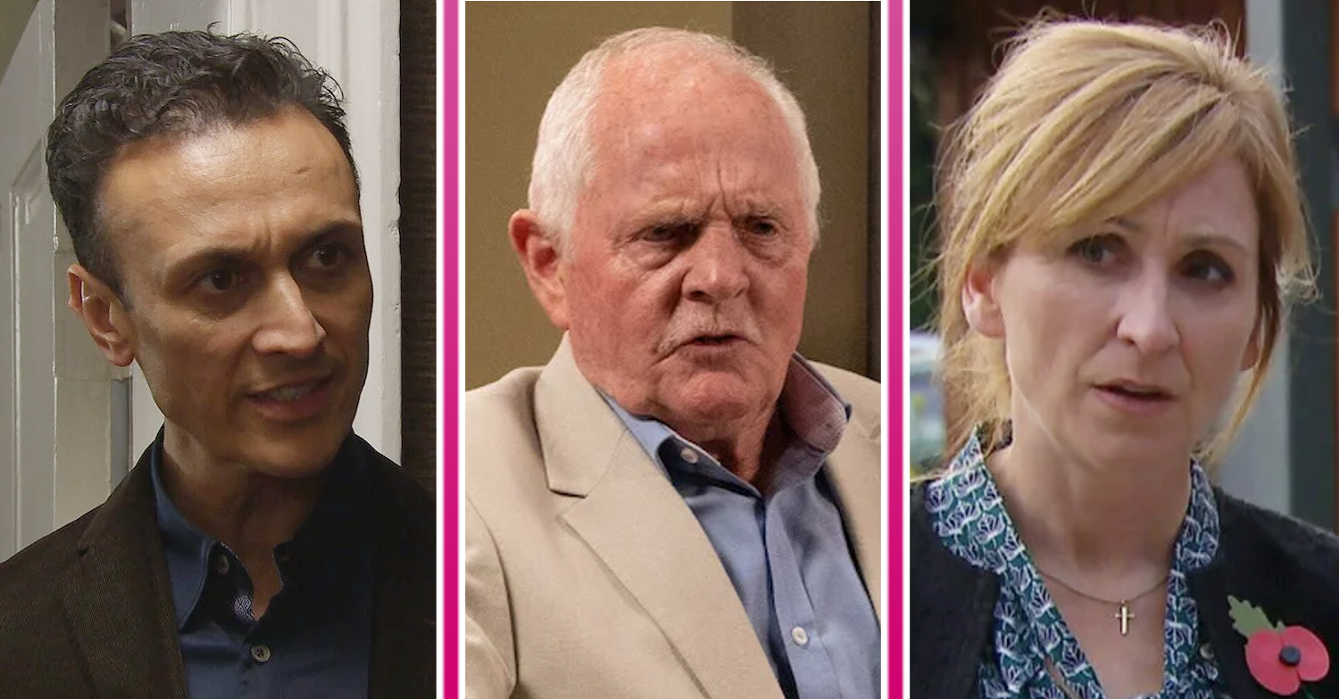 Composite image of Jai, Pollard and Laurel on Emmerdale (Credit: ITV/Composite: ED!)