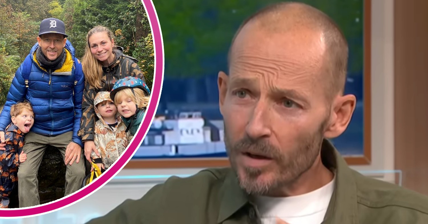 Jonnie Irwin and with his family inset