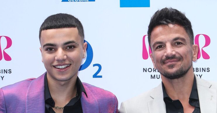 Junior Andre and Peter Andre smiling