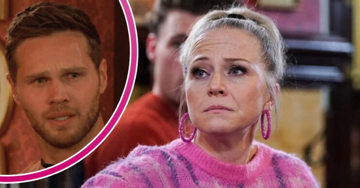 Linda looks worried on EastEnders; inset, Keanu (Credit: BBC/Composite: ED!)
