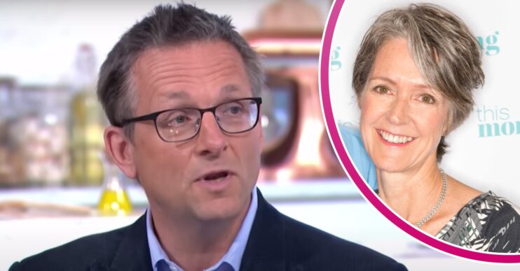 Michael Mosley speaks, wife Clare Mosley appears on TV