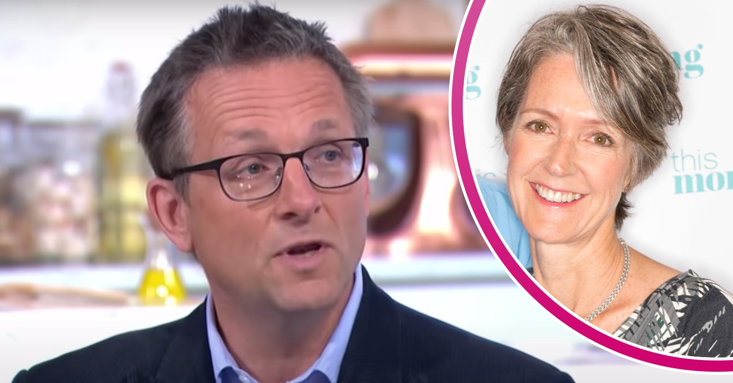Michael Mosley speaks, wife Clare Mosley appears on TV