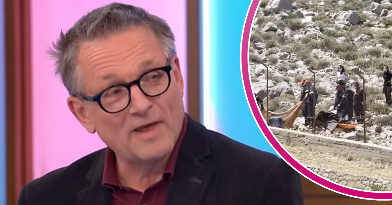 Dr Michael Mosley speaking on Loose Women and inset where his body was found