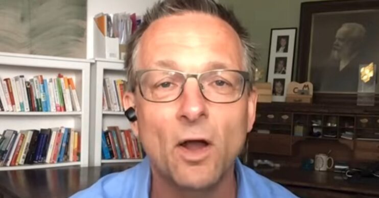 Michael Mosley speaking on This Morning from his home