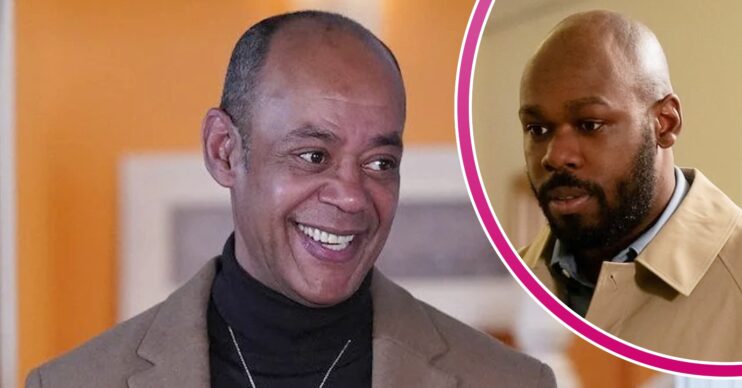 Pastor Clayton smiling on EastEnders; inset, Levi (Credit: BBC/Composite: ED!)
