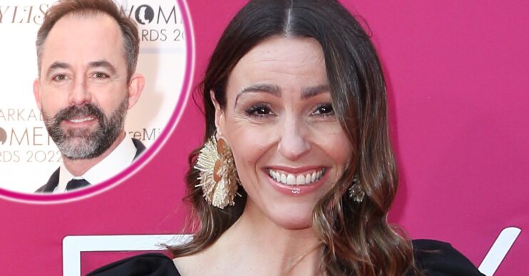 Suranne Jones and her husband Laurence smiling