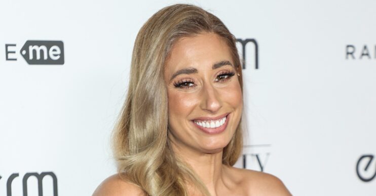 Stacey Solomon smiling at event