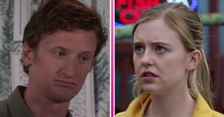 Composite of Summer and Felix on Corrie, looking worried (Credit: ITV/Composite: ED!)