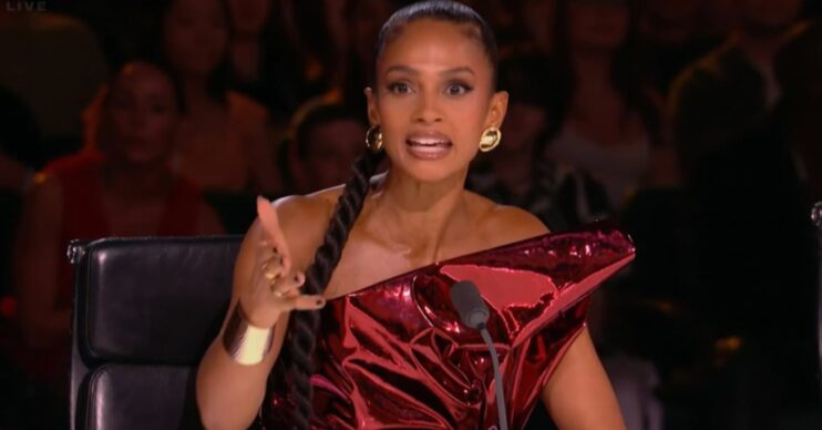 Alesha Dixon talking on BGT