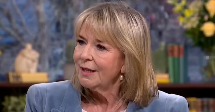 Fern Britton in light blue blazer on This Morning