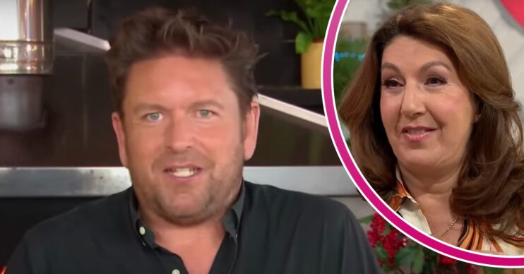 James Martin speaking to camera / Jane McDonald on Lorraine