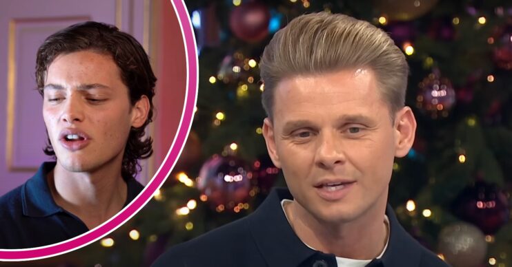 Bobby Brazier looking down / Jeff Brazier speaking on Loose Women
