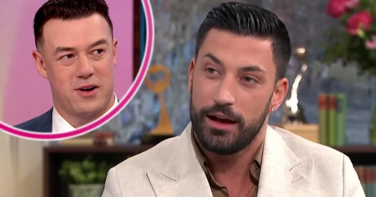 Strictly stars Kai and Giovanni Pernice looking serious